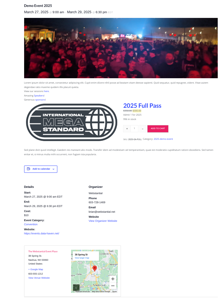 Custom Event Website Creation